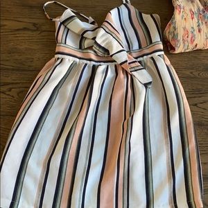 TopShop striped tie dress